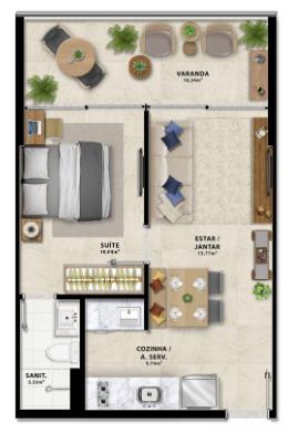 Apartamento - Horto florestal